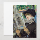 エドゥアール・マネ - 読書する女 サンキューカード (正面/裏面)