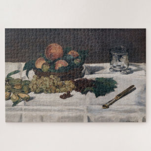 エドゥアール・マネ - 静物画、テーブルの上の果物 ジグソーパズル