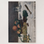 エドゥアール・マネ - 静物画、テーブルの上の果物 ジグソーパズル (縦)