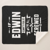 エドウィンパーソナライズされた名誕生日ギフト シェルパブランケット (正面(横))