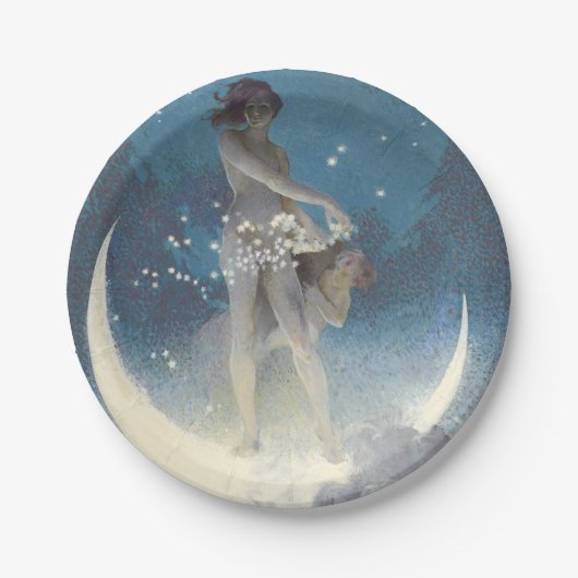 エドウィンブラッシュフィールドスターズ散乱アールヌーボー ペーパープレート (正面)