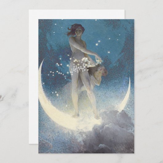 エドウィンブラッシュフィールドスターズ散乱アールヌーボー 招待状 (正面/裏面)