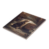 エドウィンヘンリー著古い羊飼いの主な哀悼者 タイル (側面)