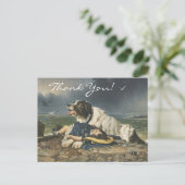 エドウィン・ランドシアー Saved,犬の勇気、ありがとう ポストカード (スタンド正面)