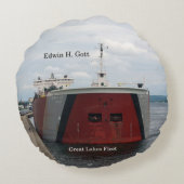 エドウィン・H・ゴットの弓の枕 ラウンドクッション (裏面)