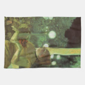 エドガル・ドガによるカフェコンサート、ヴィンテージ ファイン アート キッチンタオル (横)