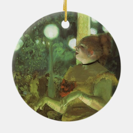 エドガル・ドガによるカフェコンサート、ヴィンテージ ファイン アート セラミックオーナメント (裏面)