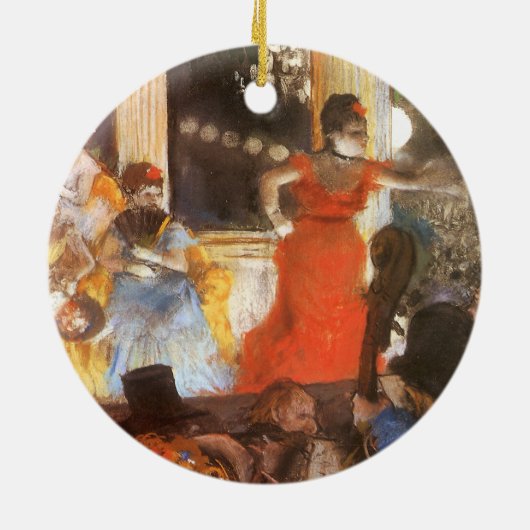 エドガル・ドガによるレ・アンバサドゥールでのカフェ・コンセート セラミックオーナメント (裏面)