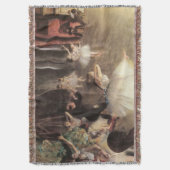 エドガル・ドガによる「舞台でのリハーサル」 スローブランケット (正面縦)