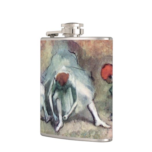 エドガル・ドガの「ダンサーたちの靴を結ぶ姿」 フラスク (左)