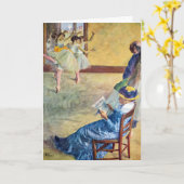 エドガル・ドガの「ダンス教室、舞踏会」 カード (黄色い花)