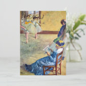 エドガル・ドガの「バレエ教室、ダンスホール」 招待状 (スタンド正面)