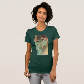 エドガル・ドガの『緑の踊り手』、ヴィンテージ・バレエ Tシャツ (正面フル)
