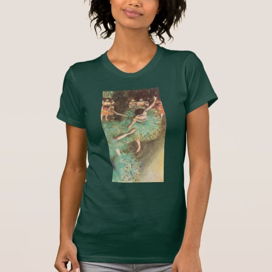 エドガル・ドガの『緑の踊り手』、ヴィンテージ・バレエ Tシャツ (正面)