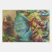 エドガル・ドガの「2人のダンサー」ヴィンテージ・バレエ・アート ラッピングペーパーシート (正面)