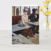 エドガル・ドガ - カフェで / アブサント カード (黄色い花)