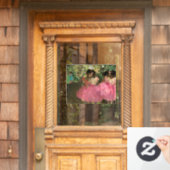 エドガル・ドガ - ピンクのダンサー ウィンドウサイン (ホームデコレーション)