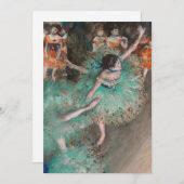 エドガル・ドガ - 揺れるダンサー / 緑のダンサー 招待状 (正面/裏面)