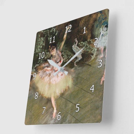 エドガル・ドガ - 星 1878 スクエア壁時計 (傾斜)