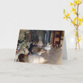 エドガル・ドガ - 舞台でのバレエの練習 カード (黄色い花)