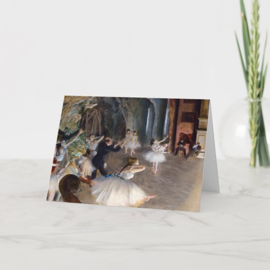 エドガル・ドガ - 舞台でのバレエの練習 カード (正面)