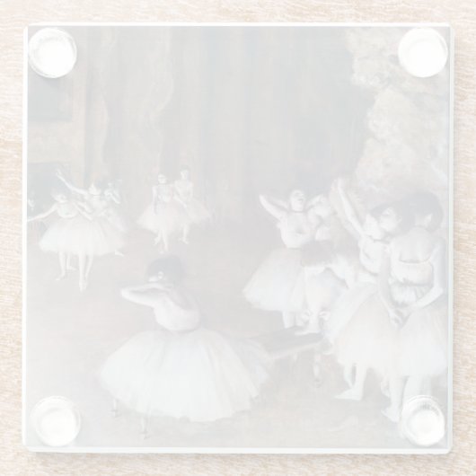 エドガル・ドガ - 舞台でのバレエの練習 ガラスコースター (裏面)