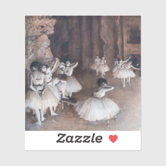 エドガル・ドガ - 舞台でのバレエの練習 シール (シート)