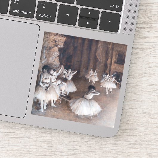 エドガル・ドガ - 舞台でのバレエの練習 シール (詳細)