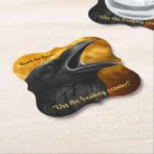 エドガーおもしろいアランポー引用文ゴシック文字 ペーパーコースター (アングル)