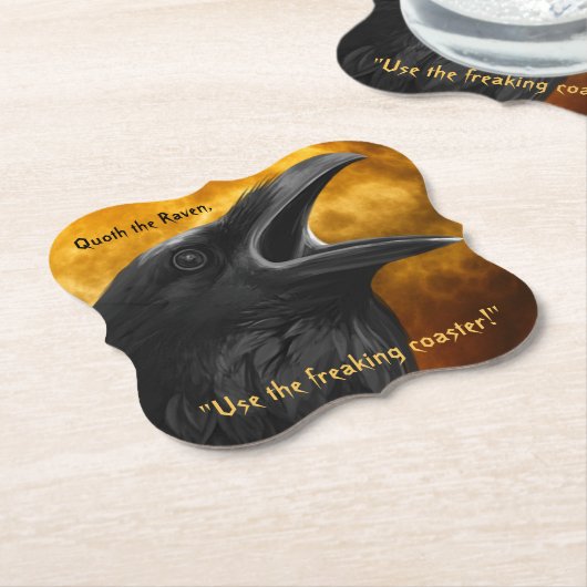 エドガーおもしろいアランポー引用文ゴシック文字 ペーパーコースター (アングル)