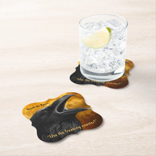 エドガーおもしろいアランポー引用文ゴシック文字 ペーパーコースター (インサイチュ)