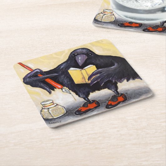 エドガーアランクロウコースター スクエアペーパーコースター (アングル)