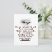 エドガーアランポーズ引用文 ポストカード (スタンド正面)