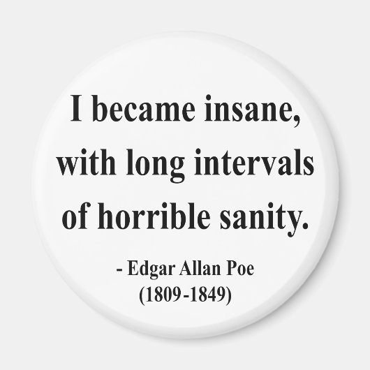 エドガーアレンポー引用文2a マグネット (正面)