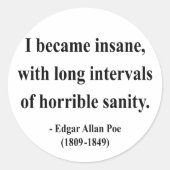 エドガーアレンポー引用文2a ラウンドシール (正面)