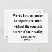 エドガーアレンポー引用文4a ポストカード (正面/裏面)