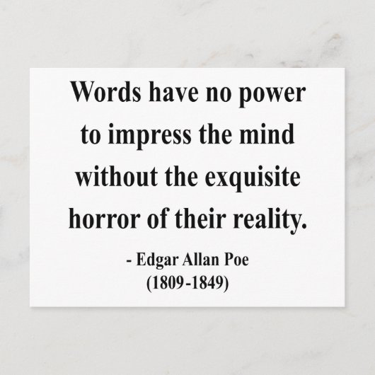エドガーアレンポー引用文4a ポストカード (正面)