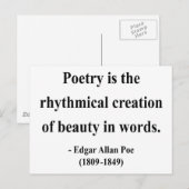 エドガーアレンポー引用文5a ポストカード (正面/裏面)