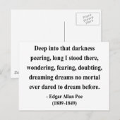 エドガーアレンポー引用文8a ポストカード (正面/裏面)