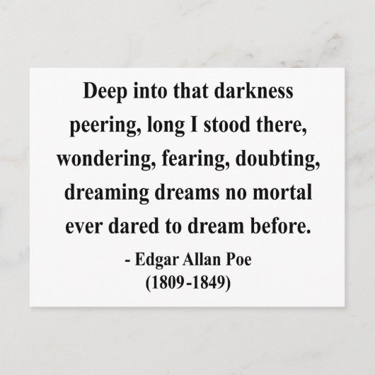 エドガーアレンポー引用文8a ポストカード (正面)