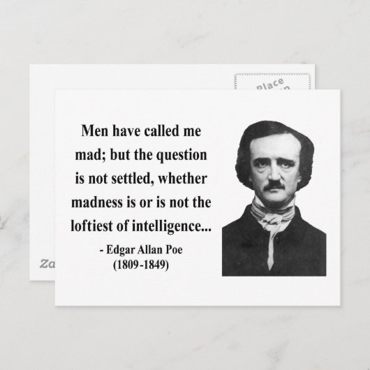 エドガーアレンポー引用文9b ポストカード (正面/裏面)
