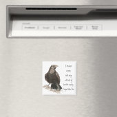 エドガーアレンポー精神病引用文ウォーターカラーレイヴン マグネット (インサイチュ (食洗機))