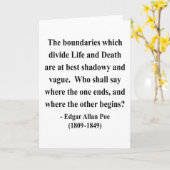 エドガーアレンPoeの引用文10a カード (黄色い花)