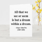 エドガーアレンPoeの引用文1a カード (黄色い花)