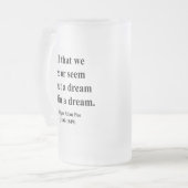 エドガーアレンPoeの引用文1a フロストグラスビールジョッキ (正面左)