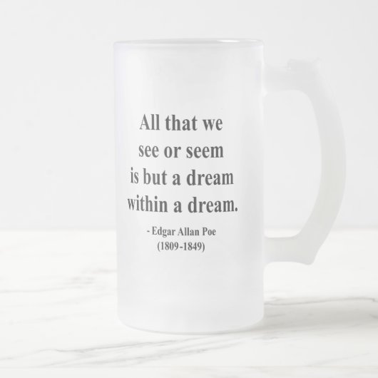エドガーアレンPoeの引用文1a フロストグラスビールジョッキ (右)