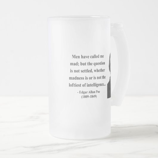 エドガーアレンPoeの引用文9b フロストグラスビールジョッキ (正面右)
