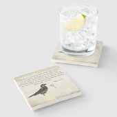 エドガーアレンPoeの石造りのコースター ストーンコースター (横)