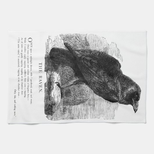 エドガーアレンPoe著ワタリガラス キッチンタオル (横)