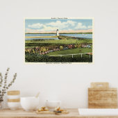 エドガータウンライトハウスマーサズヴィネヤードc1925 ポスター (キッチン)